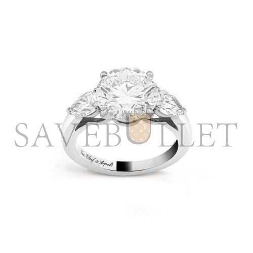 VAN CLEEF ARPELS MOTIFS PETALES SOLITAIRE, 3.19 CT DFL - PLATINUM  VCARP4SF00