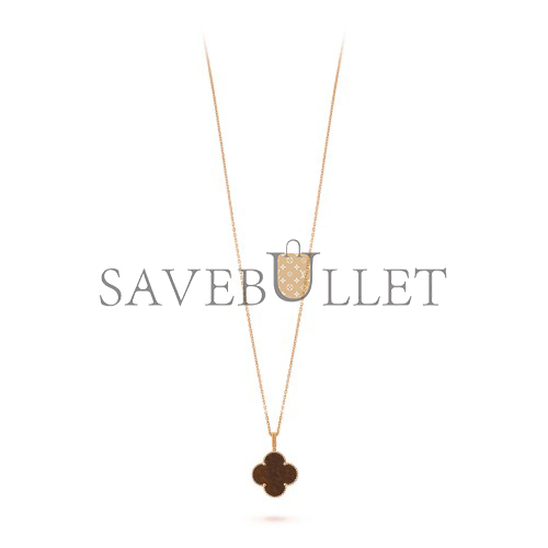 VAN CLEEF  ARPELS MAGIC ALHAMBRA LONG NECKLACE, 1 MOTIF - ROSE GOLD, LETTERWOOD  VCARO3M700