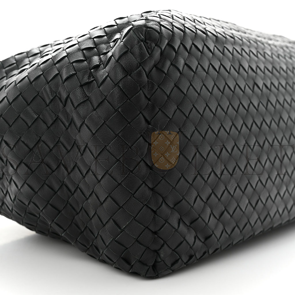 BOTTEGA VENETA NAPPA INTRECCIATO AYERS BRICK TOTE BLACK (33*23*17cm)