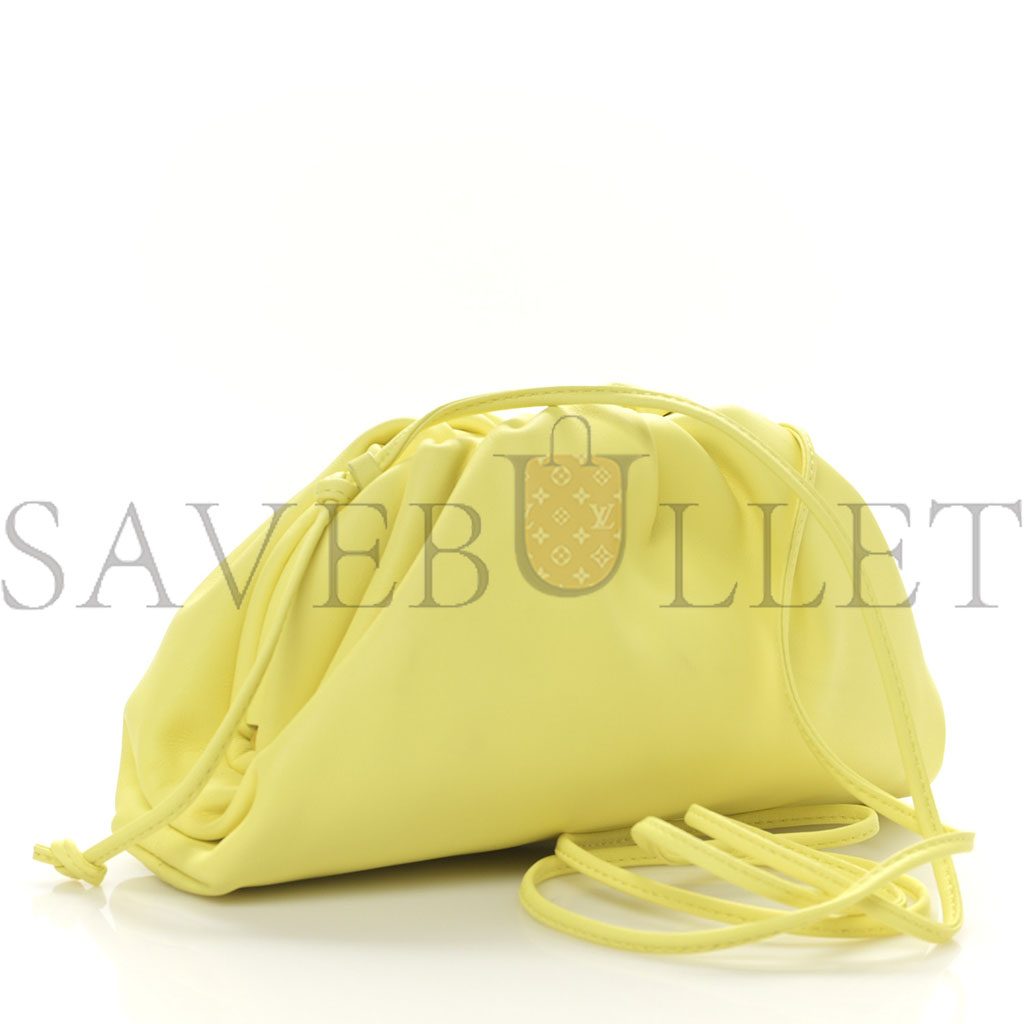 BOTTEGA VENETA BUTTER CALFSKIN THE MINI POUCH SHERBERT (23*13*6cm)