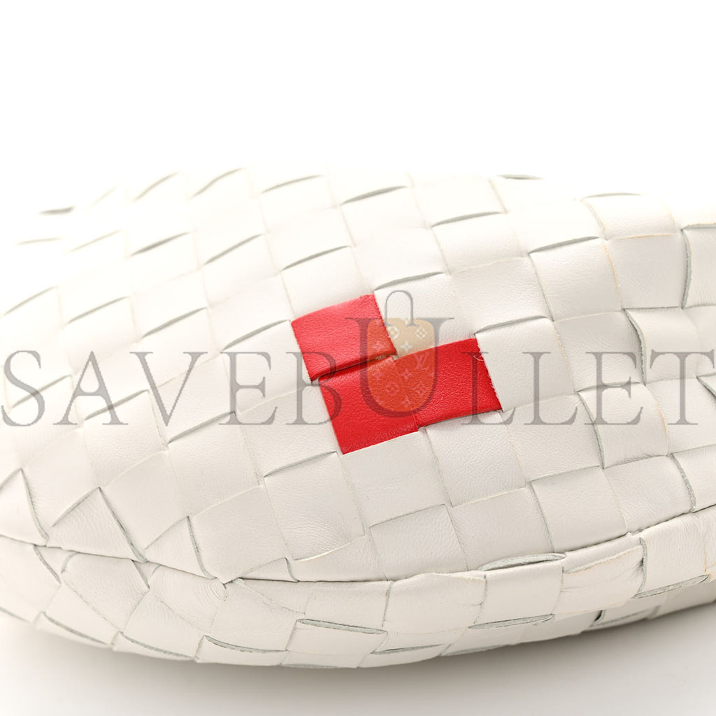 BOTTEGA VENETA NAPPA INTRECCIATO MINI HEART JODIE WHITE (25*13*8cm)