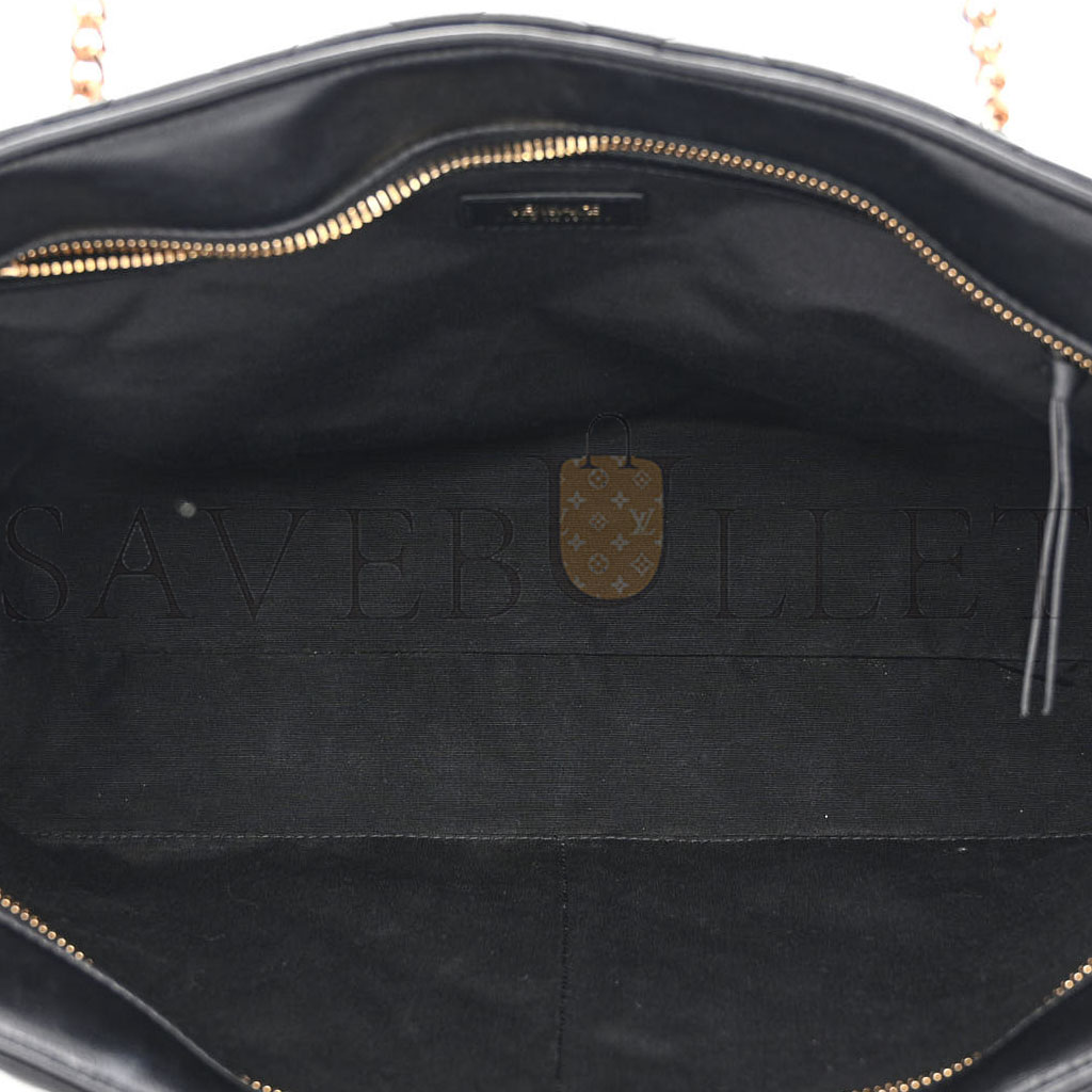 VERSACE NAPPA QUILTED LA MEDUSA CHAIN TOTE BLACK (37*25*10cm)