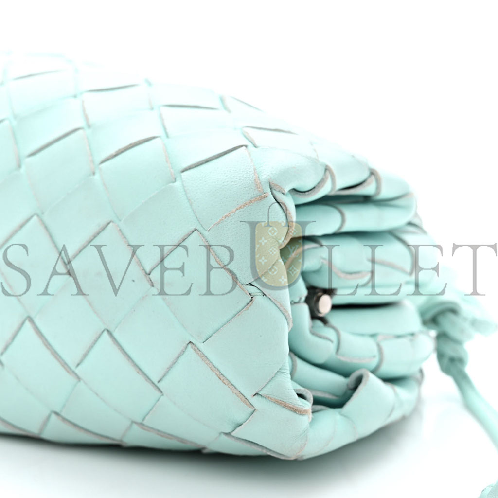 BOTTEGA VENETA NAPPA INTRECCIATO THE MINI POUCH ICE (20*13*5cm)