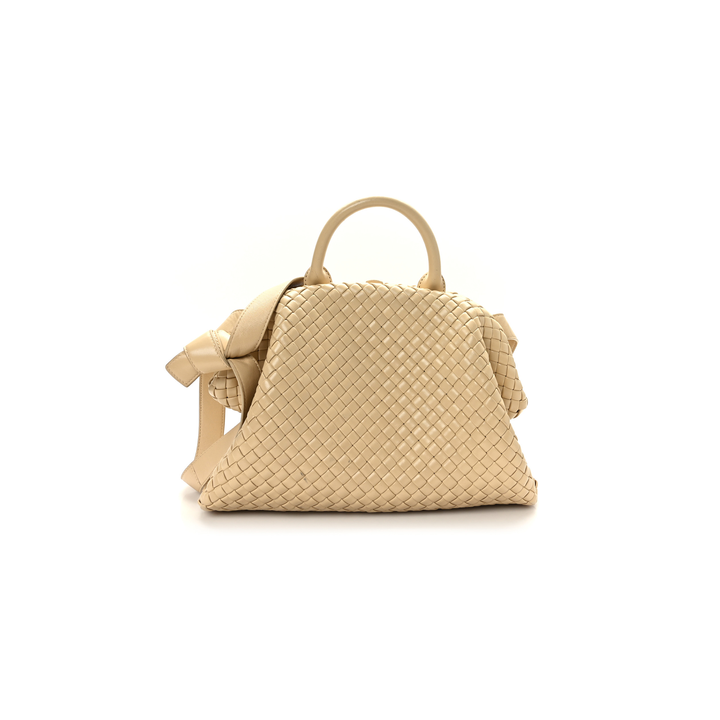 BOTTEGA VENETA NAPPA INTRECCIATO PADDED THE HANDLE TOTE PORRIDGE (37*25*9cm)