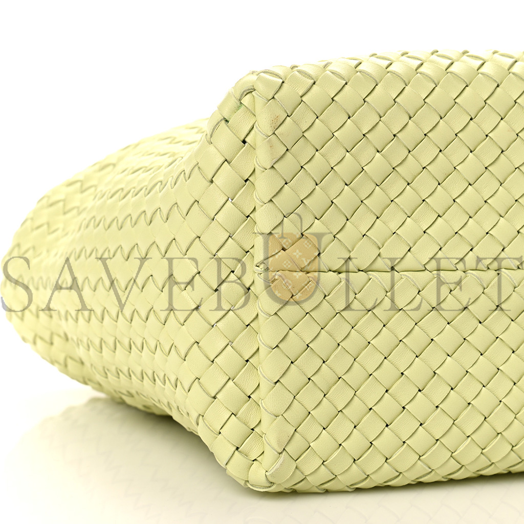 BOTTEGA VENETA LAMBSKIN INTRECCIO MEDIUM CABAT LEMON WASHED  (41*25*17cm)