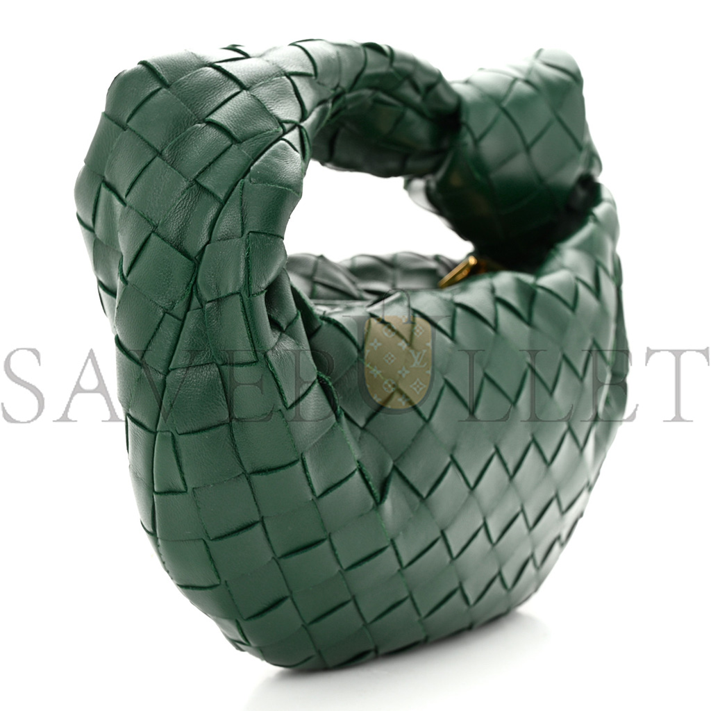 BOTTEGA VENETA NAPPA INTRECCIATO MINI JODIE RAINTREE  (23*15*9cm)