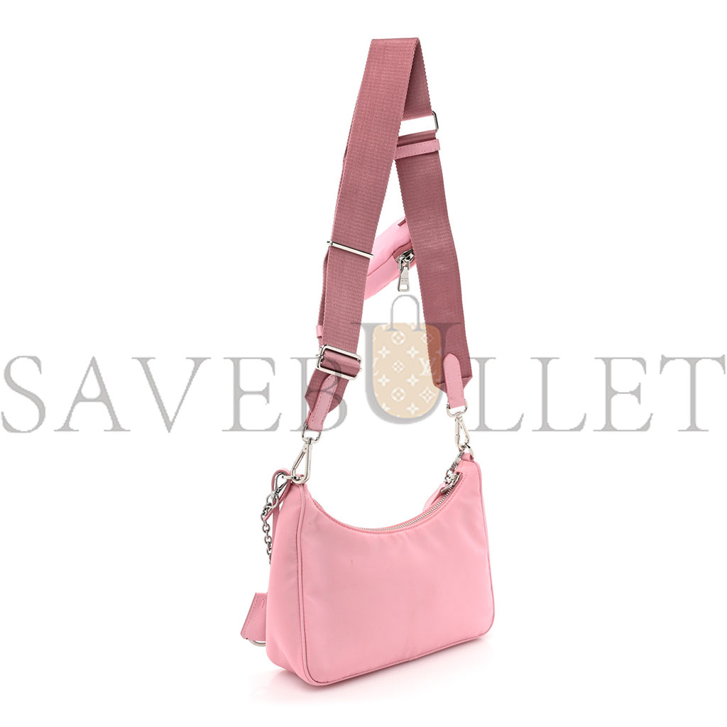 PRADA NYLON RE-EDITION 2005 SHOULDER BAG ROSA (22*12*6cm)