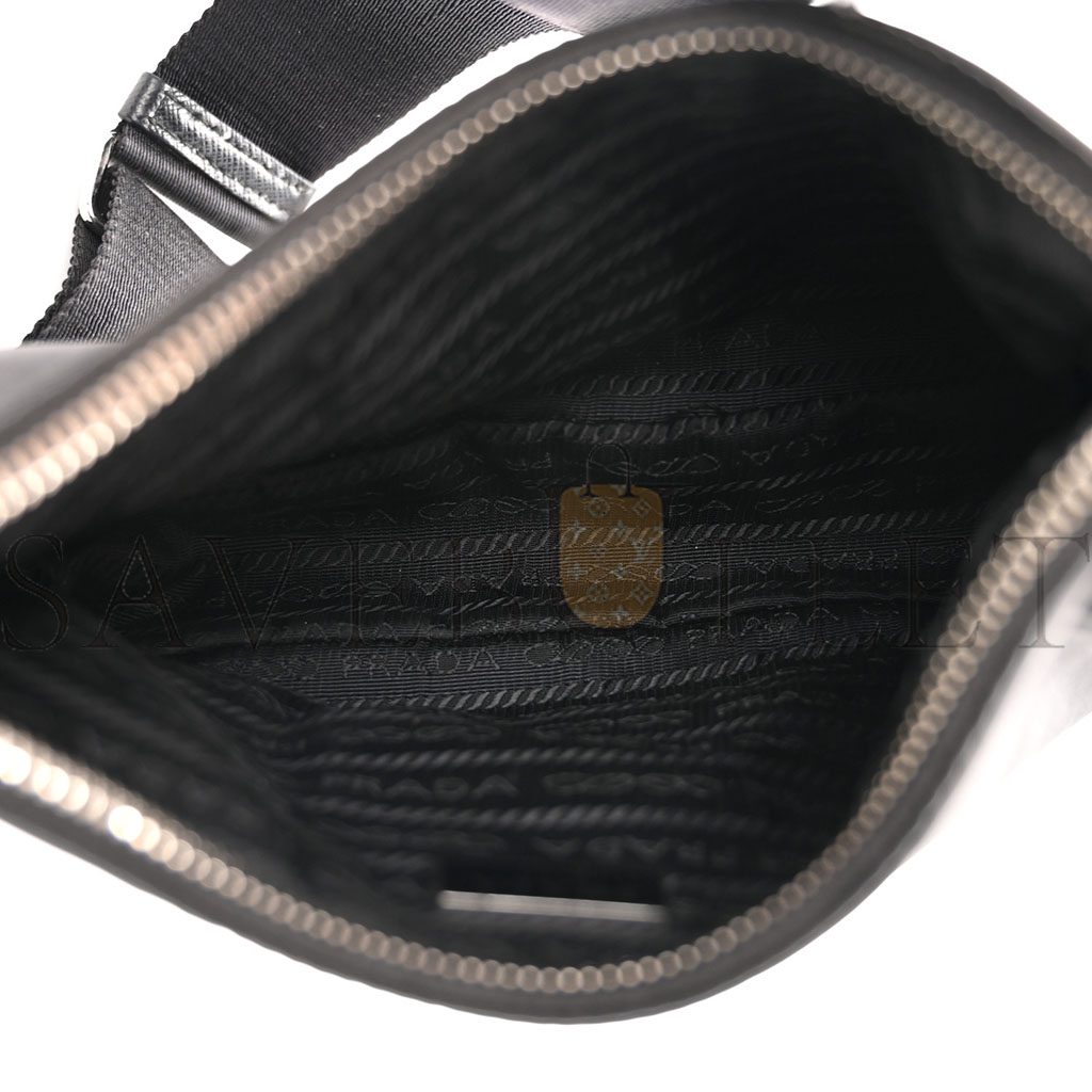 PRADA NYLON RE-EDITION 2005 SHOULDER BAG BLACK (22*18*6cm)