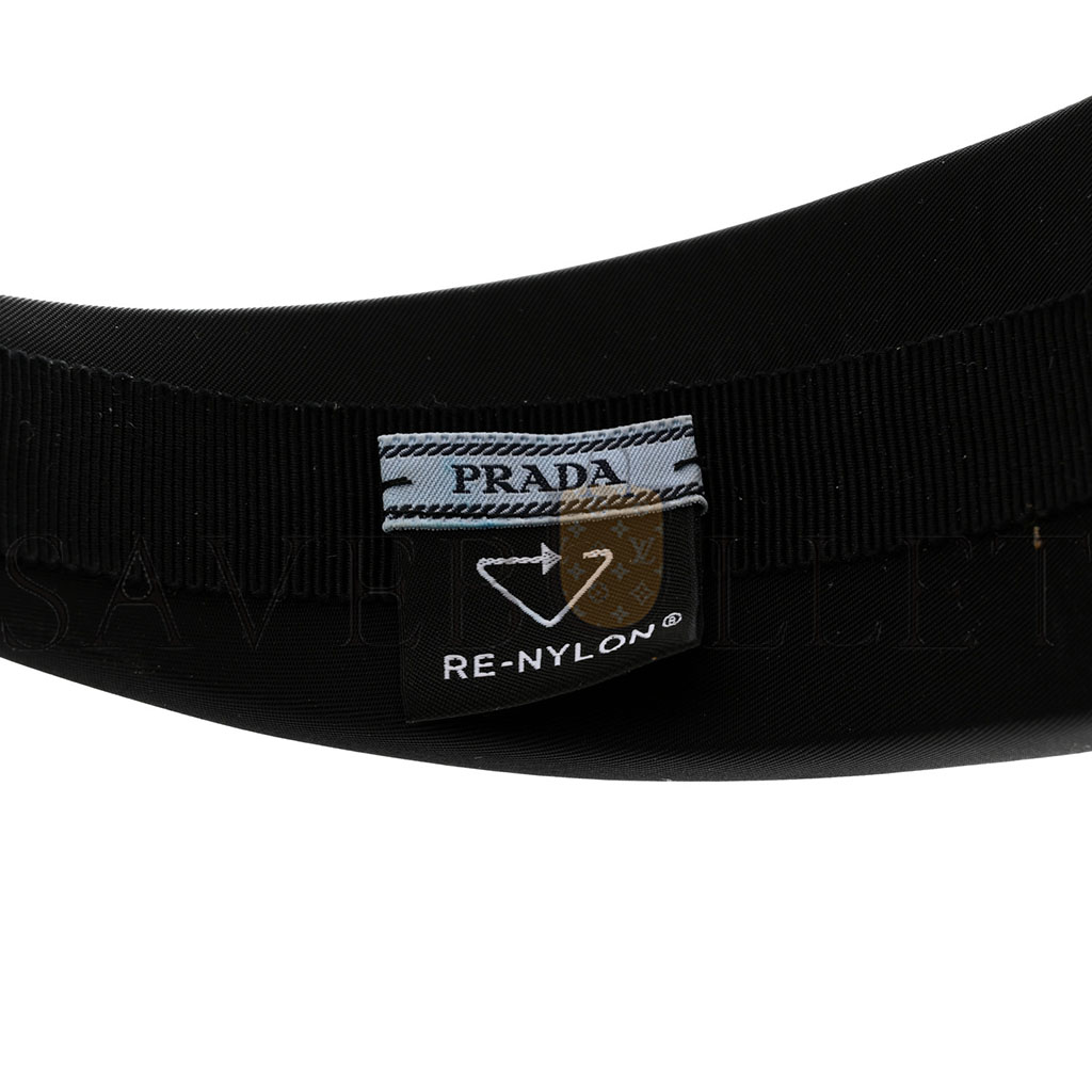 PRADA NYLON RE-NYLON HEADBAND BLACK