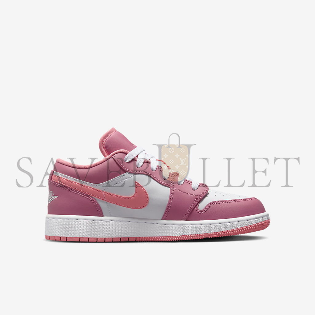 AIR JORDAN 1 LOW GS DESERT BERRY WHITE PINK 553560-616