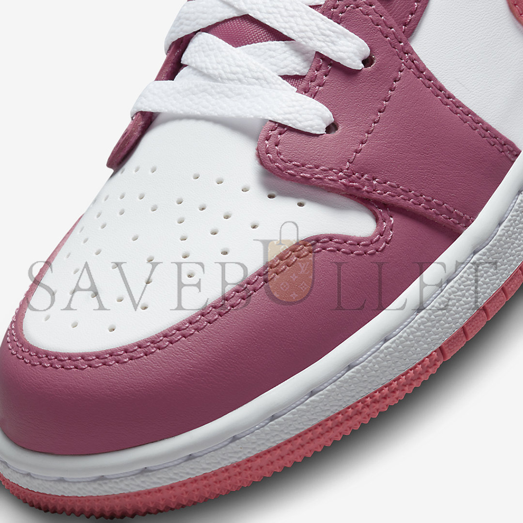 NIKE AIR JORDAN 1 LOW GS DESERT BERRY WHITE PINK 553560-616