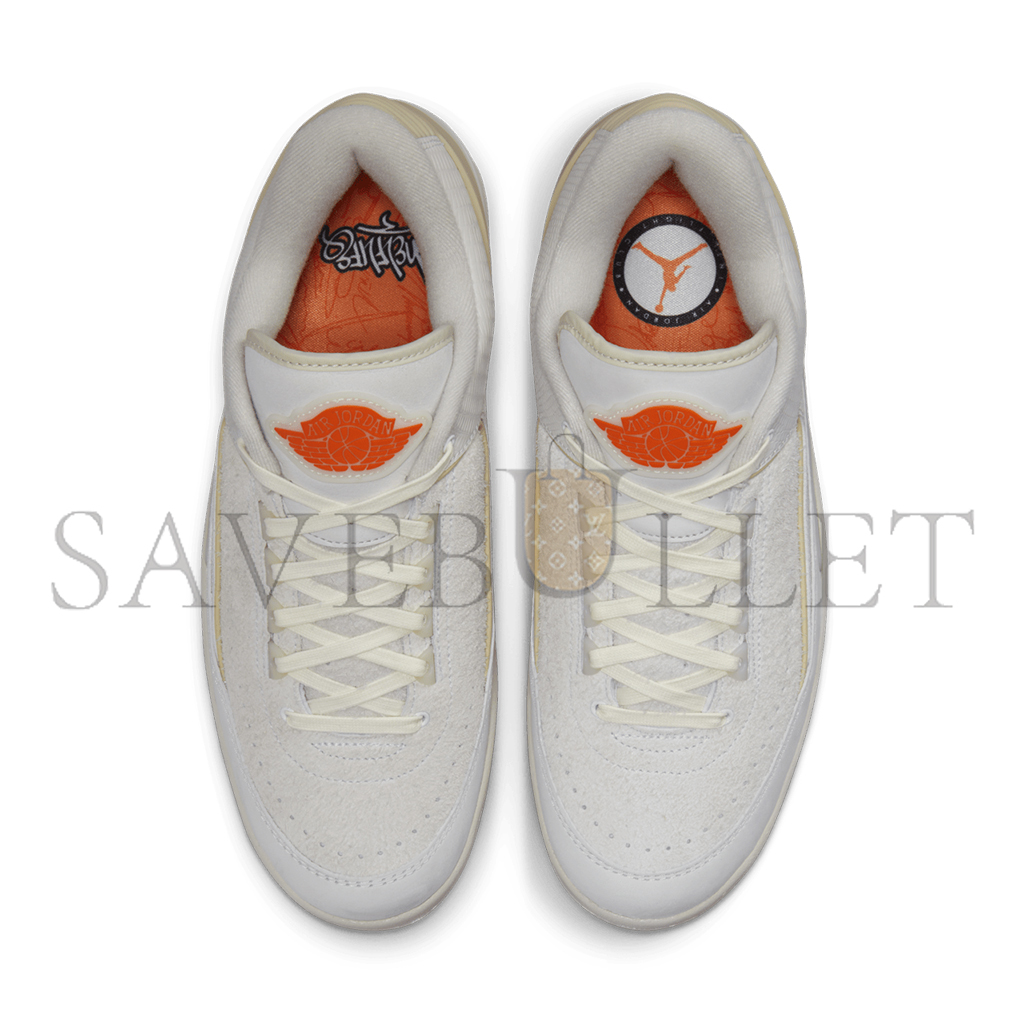 AIR JORDAN 2 RETRO LOW SP WHITE LIGHT BONE MANDARIN DV7128-110