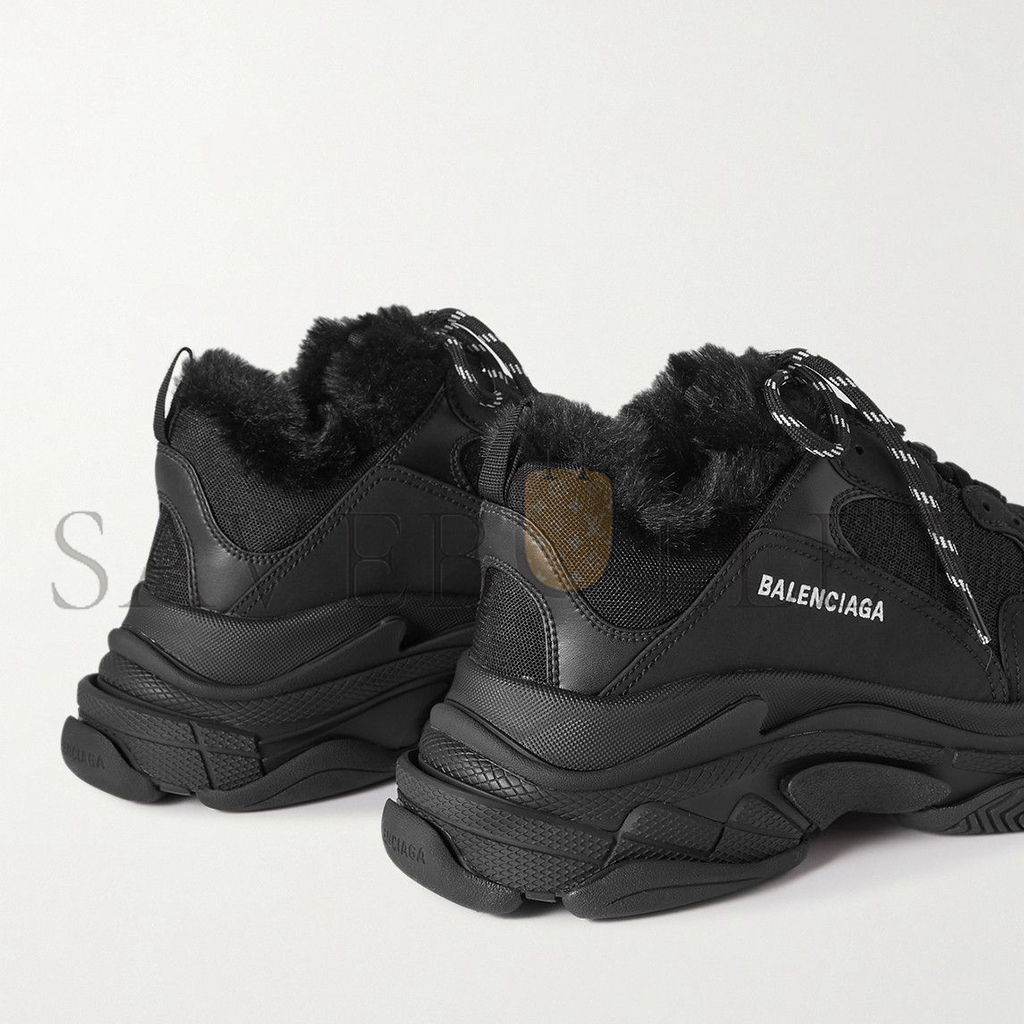 BALENCIAGA FAUX FUR TRIM SNEAKERS 668563W3CQ51000