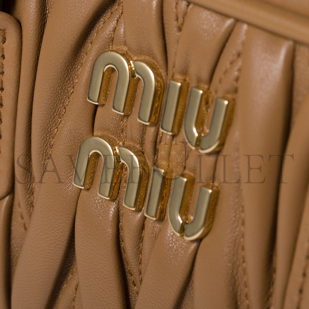 MIU MIU ARCADIE MATELASSÉ NAPPA LEATHER BAG 5BB142 (22*10.5*7.5cm) 