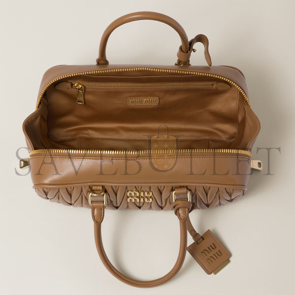 MIU MIU ARCADIE MATELASSÉ NAPPA LEATHER BAG 5BB148 (27*12*9cm)