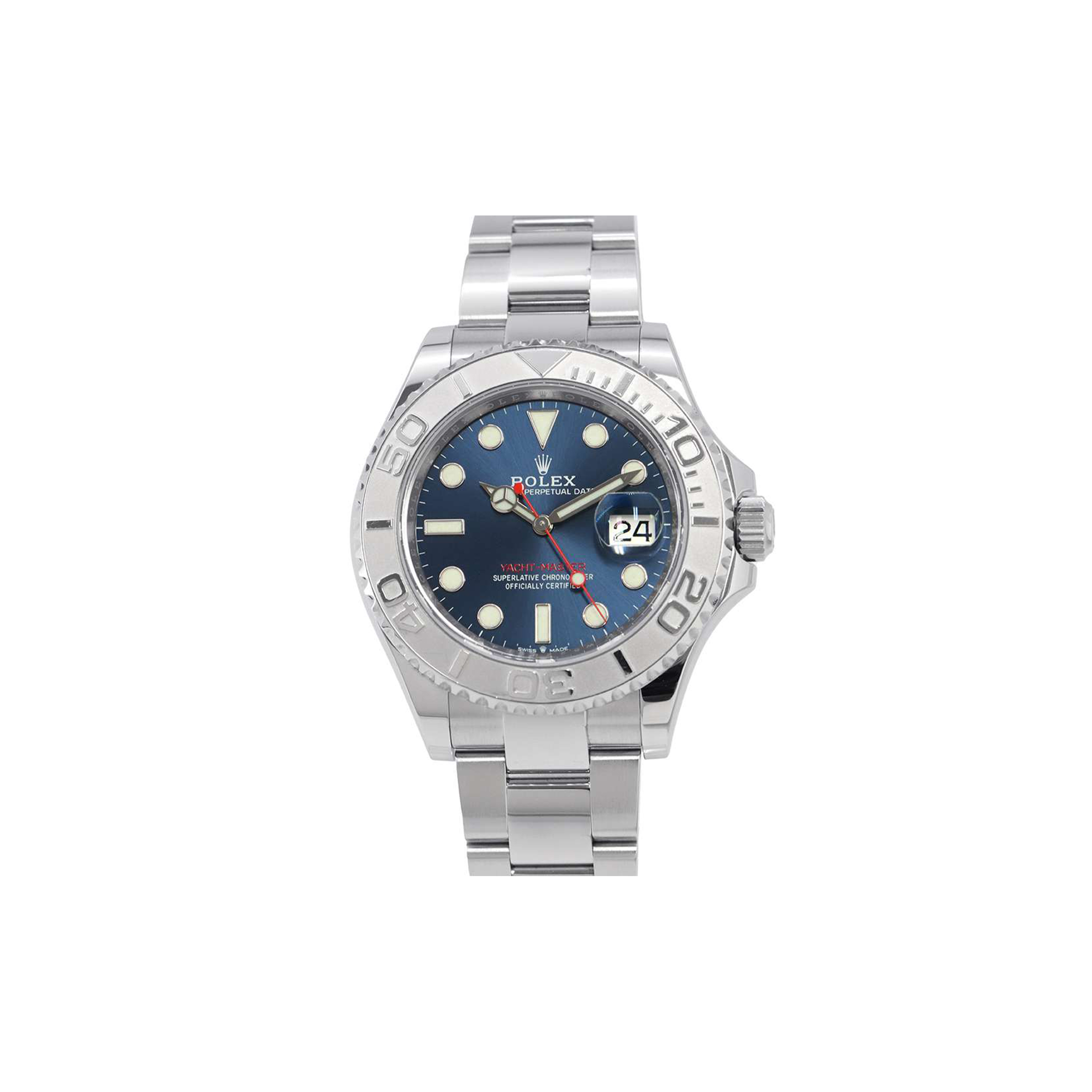 ROLEX YACHT-MASTER 40MM BRIGHT BLUE DIAL WATCH 126622