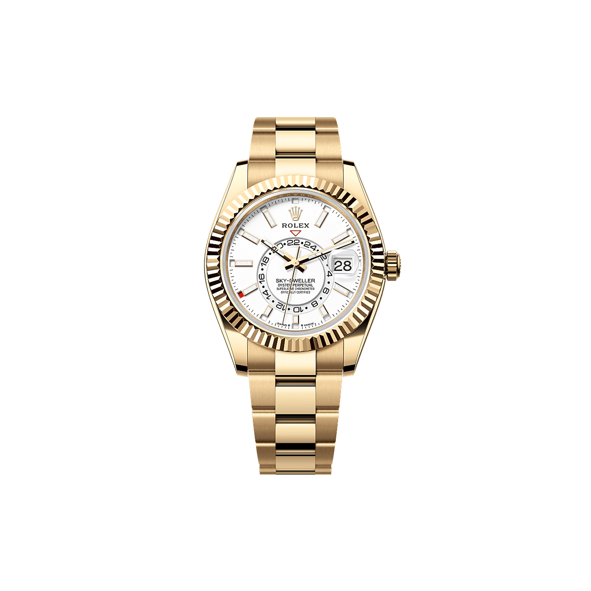 ROLEX SKY-DWELLER OYSTER, 42 MM, YELLOW GOLD WATCH 336938