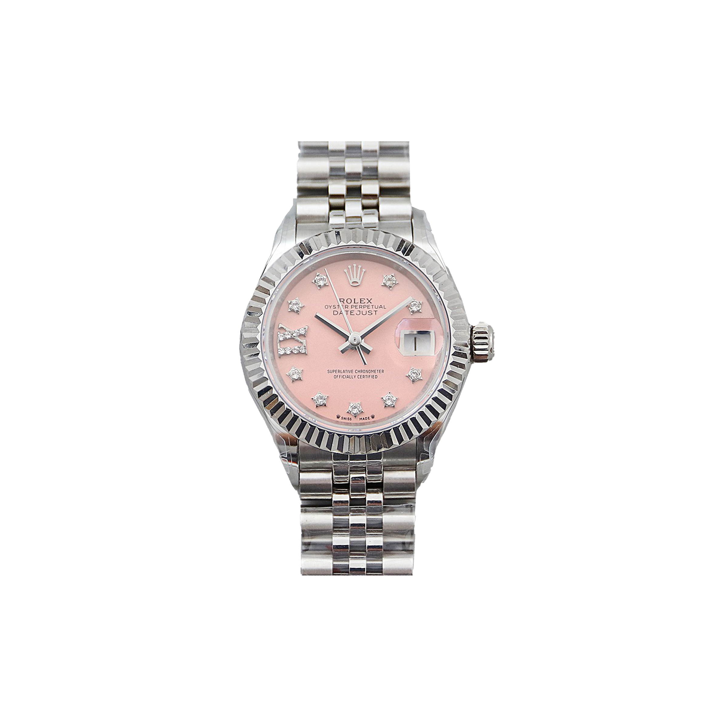 ROLEX LADY-DATEJUST 28 MM, OYSTERSTEEL AND WHITE GOLD WATCH 279174