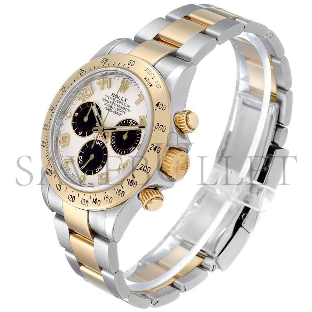 ROLEX DAYTONA STEEL 18K YELLOW GOLD PANDA DIAL 40MM WATCH 116523