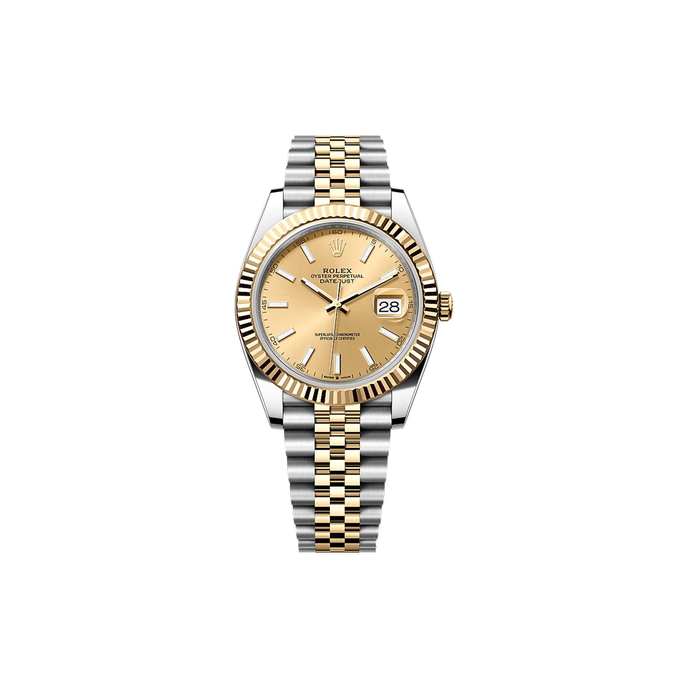 ROLEX DATEJUST 41 OYSTER, 41 MM, OYSTERSTEEL AND YELLOW GOLD WATCH 126333-0010