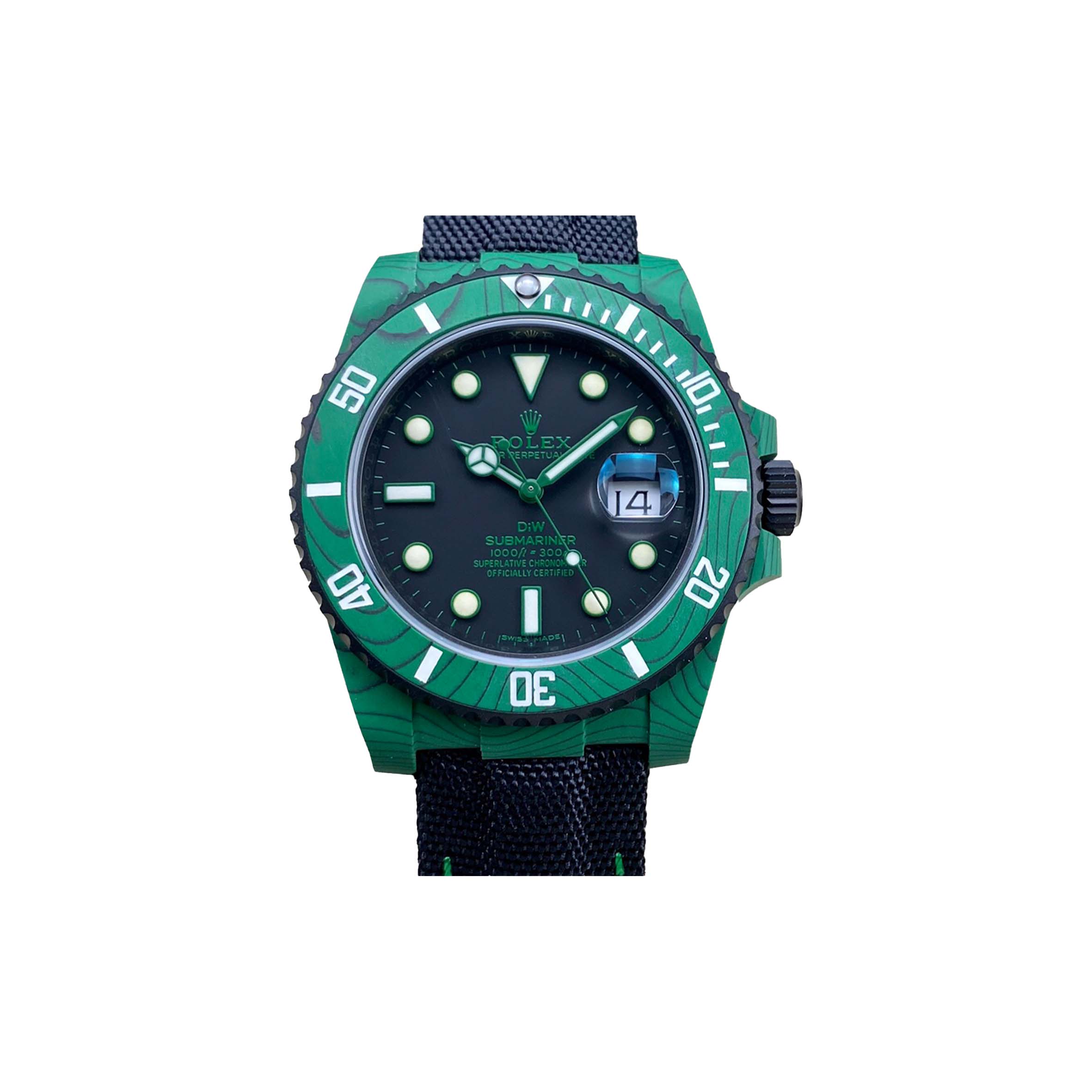 ROLEX SUBMARINER DIW CARBONO VERDE WATCH 116610