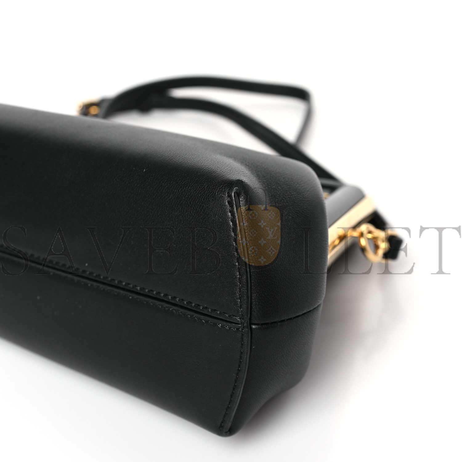 FENDI SHINY NAPPA SMALL FENDI FIRST BLACK (23*17*9cm)