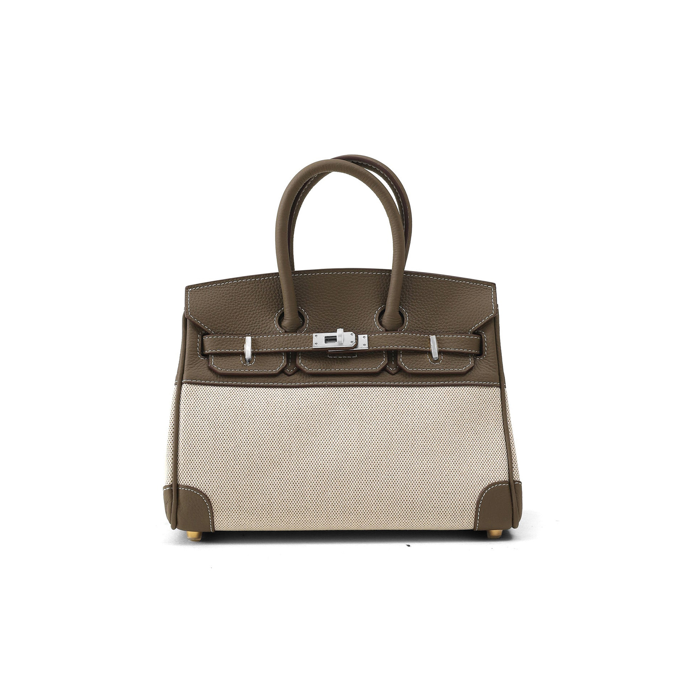 HERMES BIRKIN 30 ELEPHANT GREY LEATHER SILVER BUCKLE BAG 10078235 (30*22*15cm)