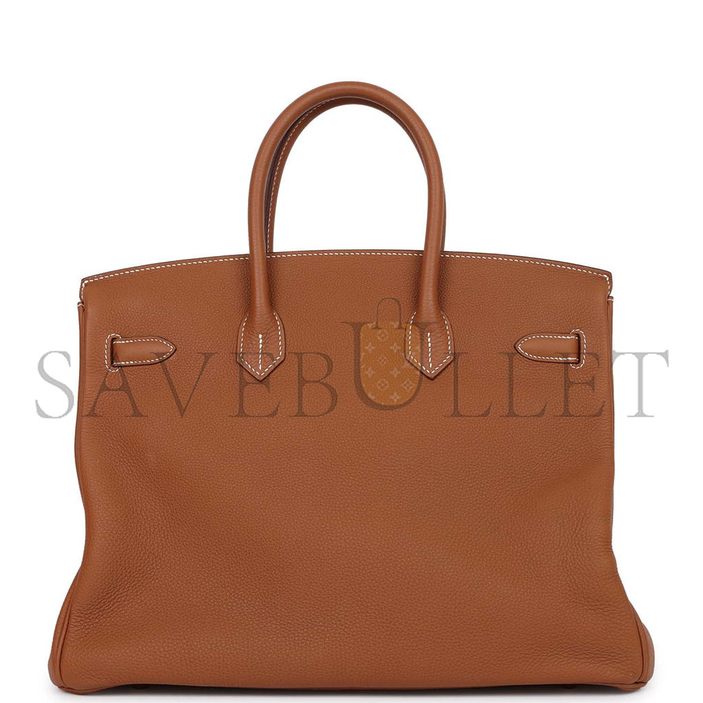 HERMES MASTER BIRKIN 35 TOGO GOLDEN BROWN GOLD BUCKLE BAG 1900409 (35*25*18cm)