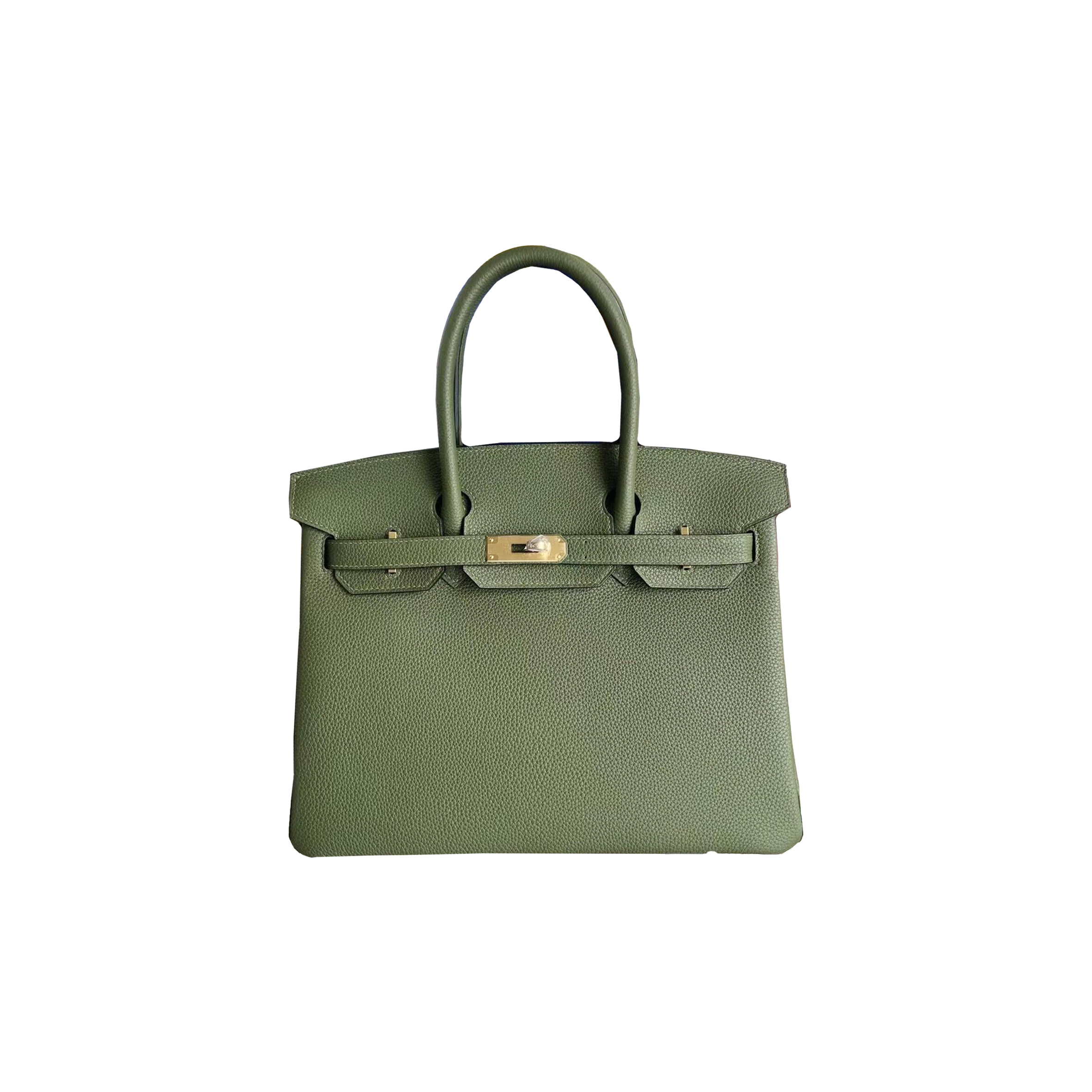 HERMES MASTER BIRKIN 30 TOGO LEATHER AVOCADO GREEN GOLD BUCKLE BAG H028369CC61 (30*23*15cm)