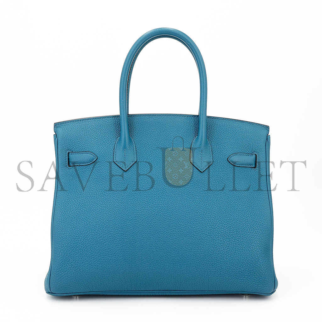 HERMES MASTER BIRKIN 35 TOGO LEATHER CALFSKIN NORTHERN BLUE GOLD BUCKLE BAG 9813026098 (35*28*18cm)