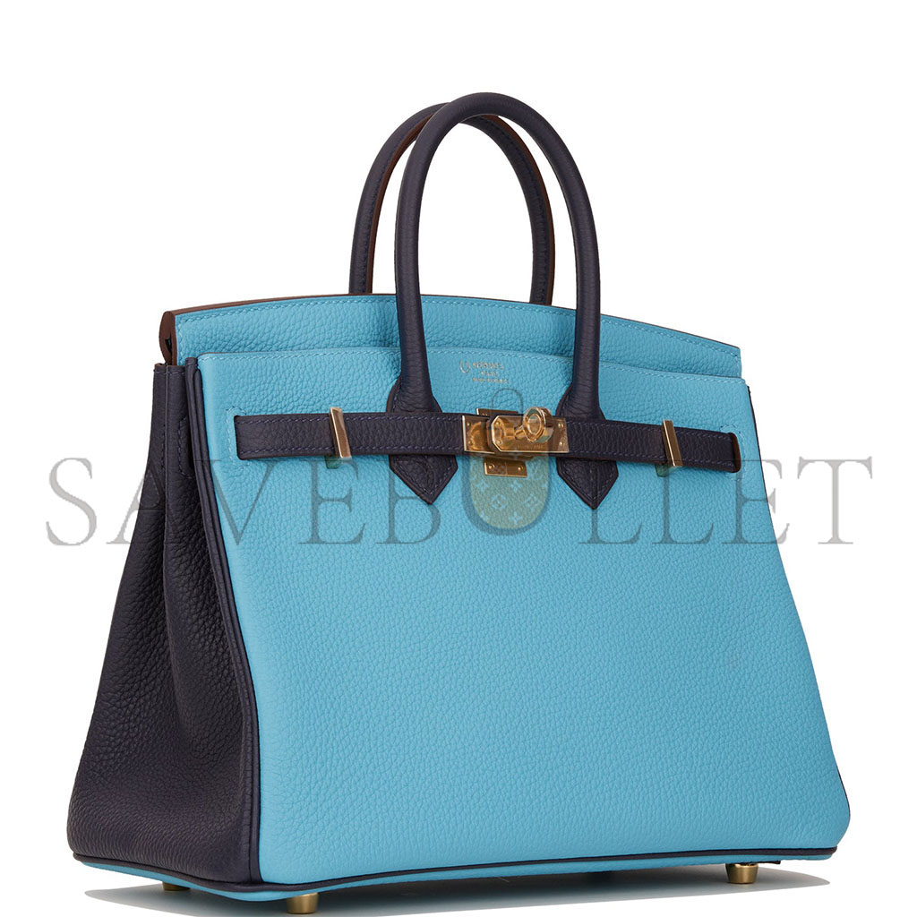 HERMÈS MASTER BIRKIN 30 TOGO LEATHER NORTHERN BLUE AND MIDNIGHT BLUE ROSE GOLD BUCKLE 2354843790 (30*23*15cm)