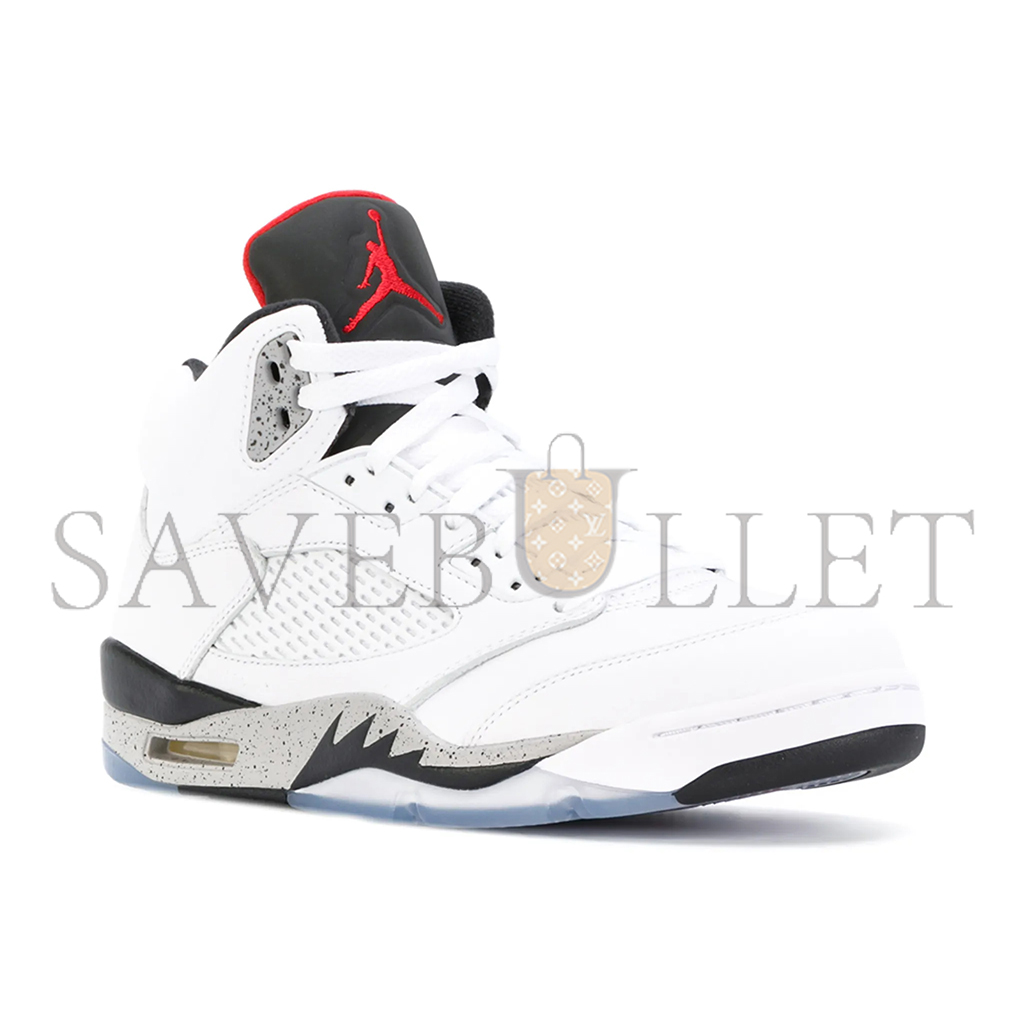 NIKE JORDAN 5 RETRO WHITE CEMENT 136027-104