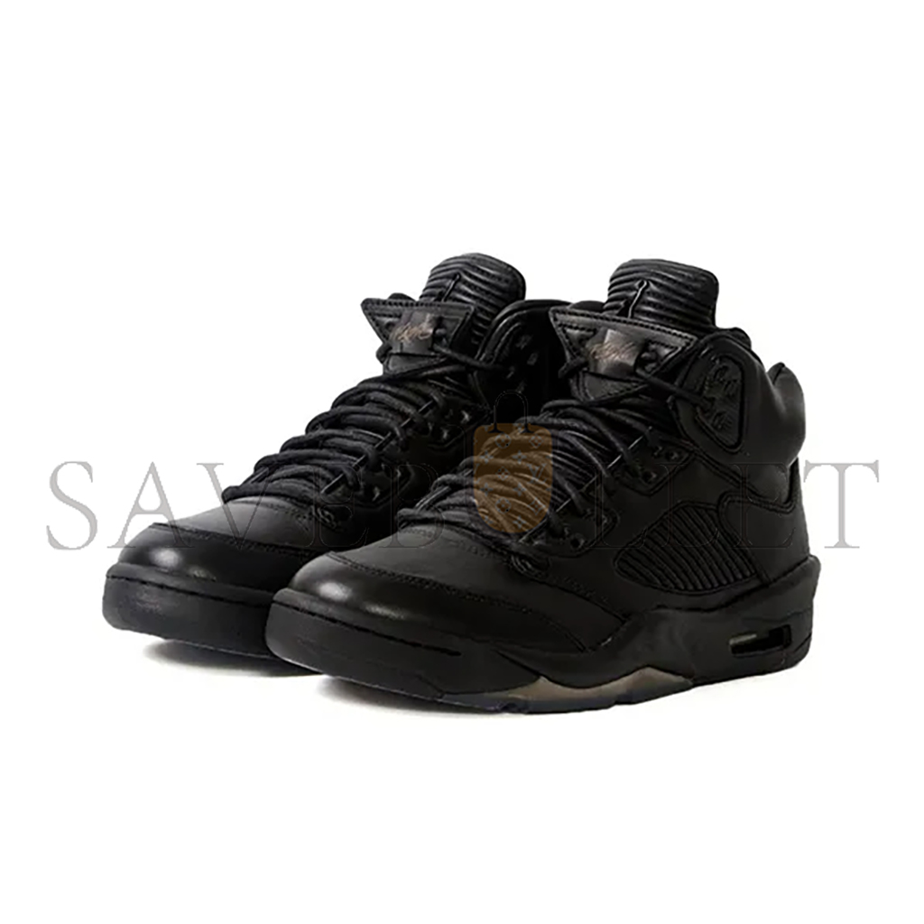 NIKE JORDAN 5 RETRO PREMIUM TRIPLE BLACK 881432-010