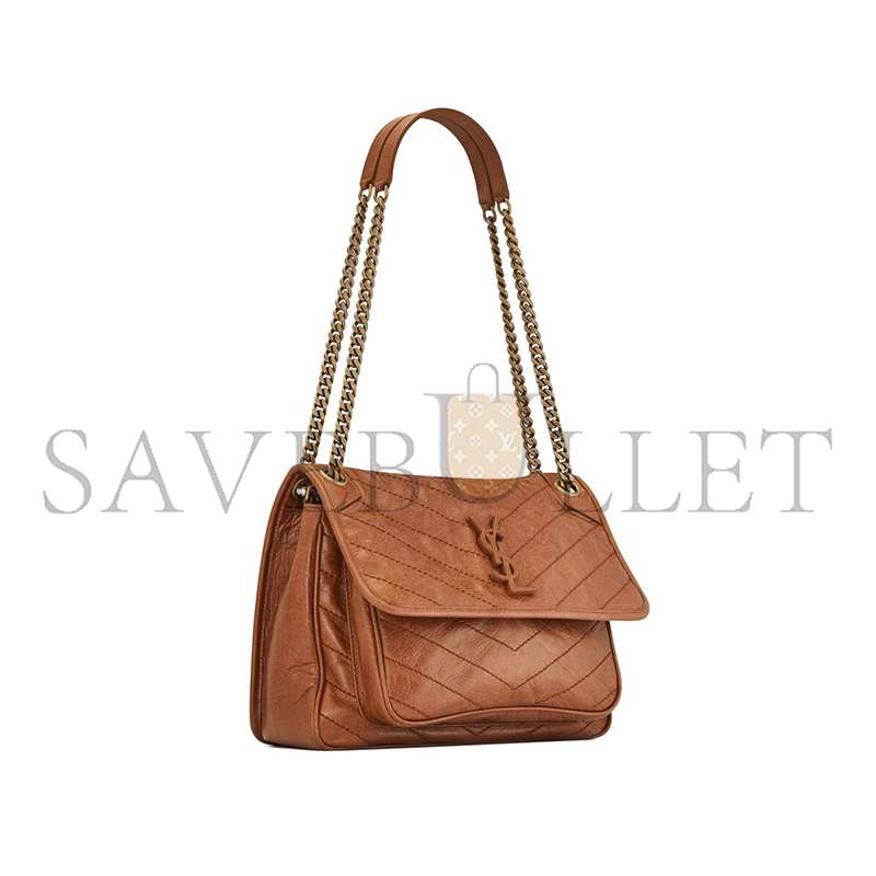 YSL NIKI MEDIUM IN VINTAGE LEATHER 6331581YG072522 (28*20*8.5cm)