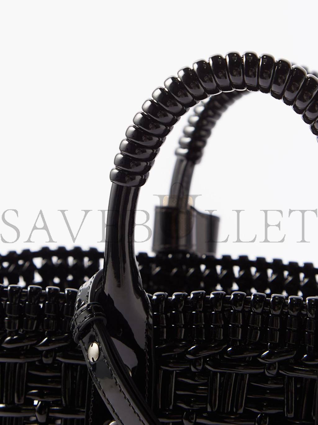 BALENCIAGA BLACK BISTRO XS WOVEN FAUX-LEATHER BASKET BAG MATCHESFASHION US (39*20*18cm)