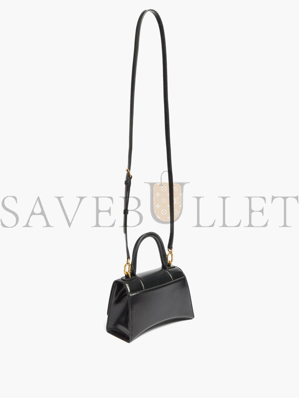 BALENCIAGA BLACK HOURGLASS XS LEATHER BAG  MATCHESFASHION US (19*12*6.6cm)