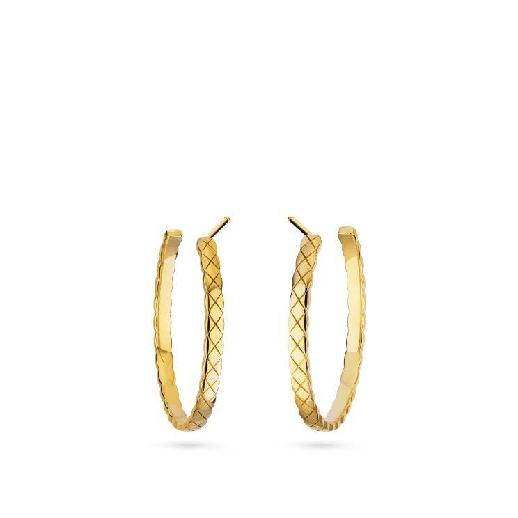 CHANEL COCO CRUSH HOOP EARRINGS - REF. J12091