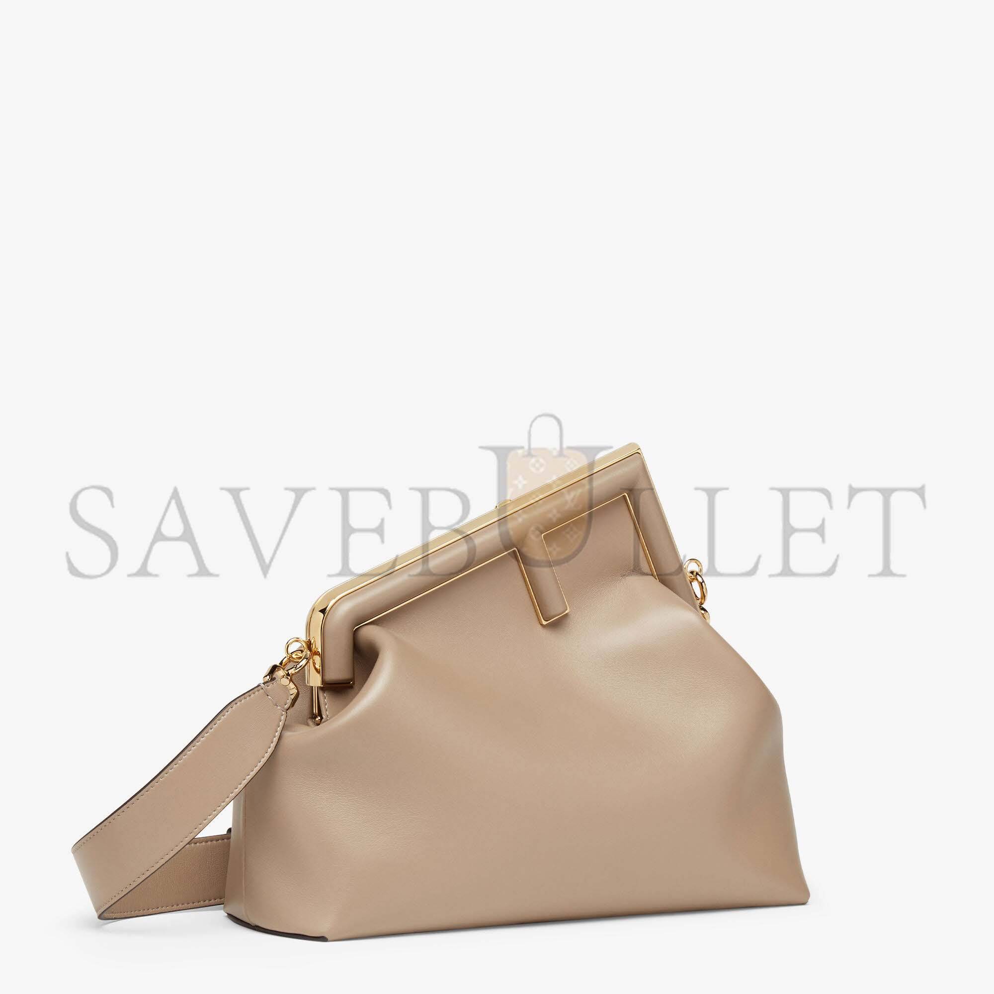 FENDI FIRST MEDIUM - DOVE GRAY LEATHER BAG 8BP127ABVEF0E65 (32.5*23.5*15cm)