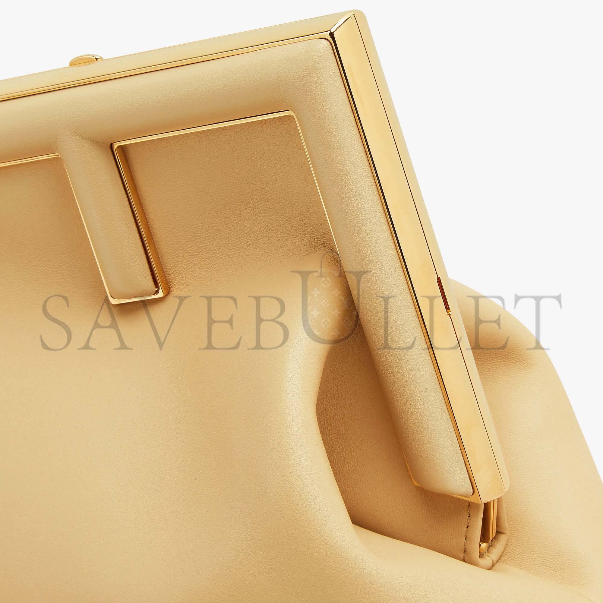 FENDI FIRST MEDIUM - SAND-COLORED LEATHER BAG 8BP127ABVEF1I2A (32.5*23.5*15cm)