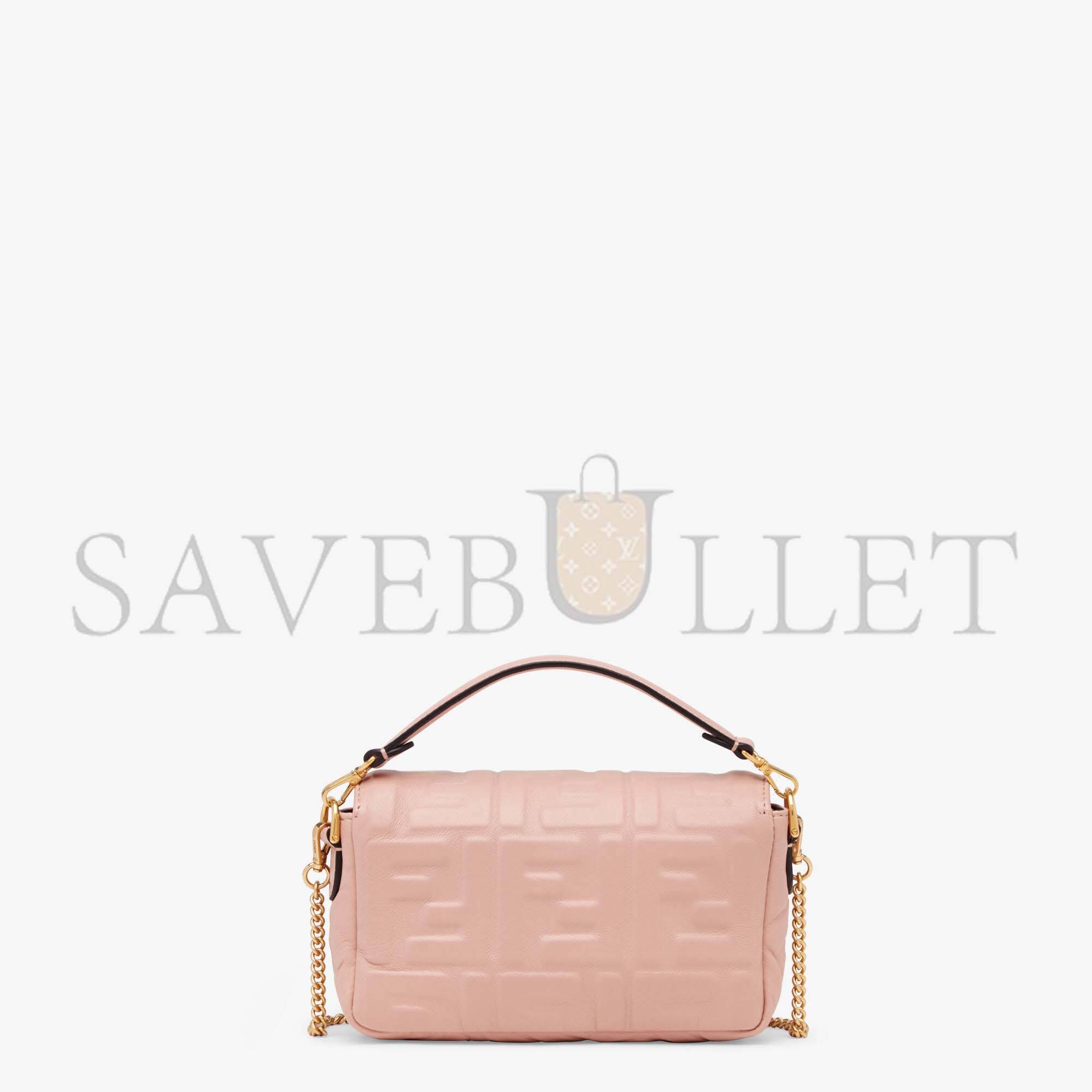 FENDI BAGUETTE MINI - PINK NAPPA LEATHER BAG 8BS017A72VF19PQ (19*11.5*4cm)