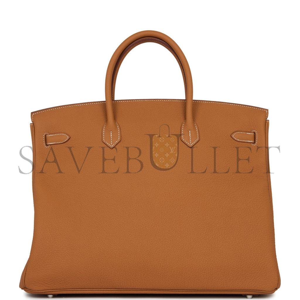 HERMES BIRKIN 40 GOLD TOGO PALLADIUM HARDWARE 39714832613470 (40cm)