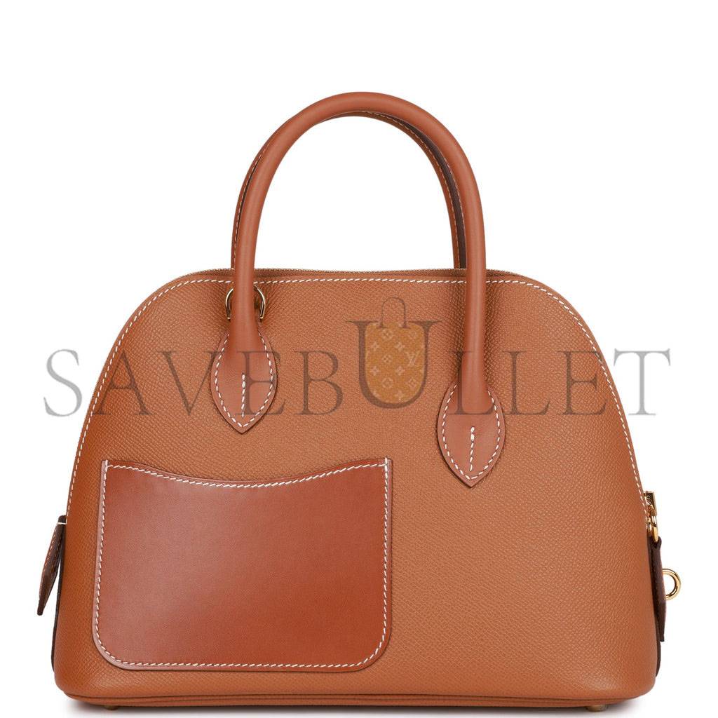 HERMES 1923 BOLIDE 25 EN DESORDRE GOLD EPSOM GOLD HARDWARE (25*20*10cm)