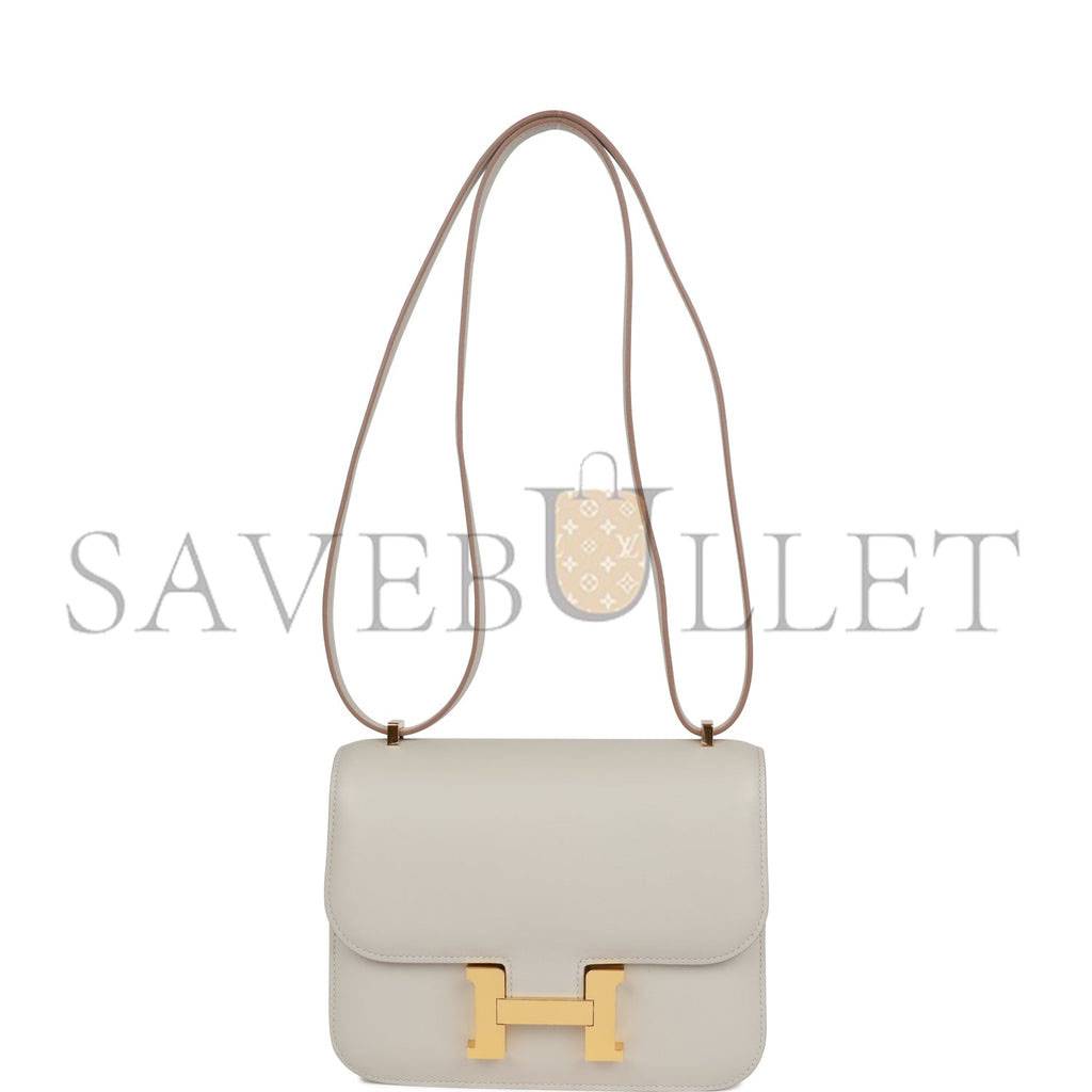 HERMES CONSTANCE 18 GRIS PERLE SWIFT GOLD HARDWARE (18cm)