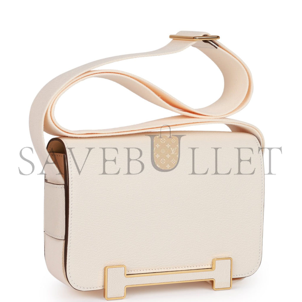 HERMES GETA NATA CHEVRE GOLD HARDWARE (20.3*14*6.4cm)