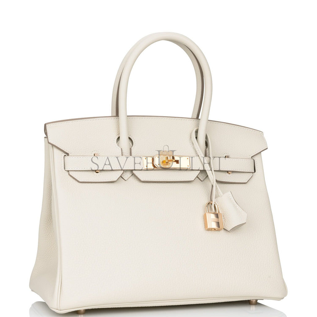 HERMES BIRKIN 30 CRAIE TOGO ROSE GOLD HARDWARE  (30cm)