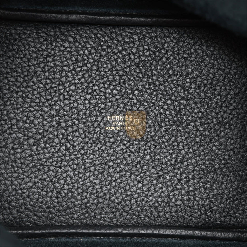 HERMES PICOTIN LOCK 18 BLACK MATTE ALLIGATOR AND CLEMENCE TOUCH GOLD HARDWARE (18*13*18cm)