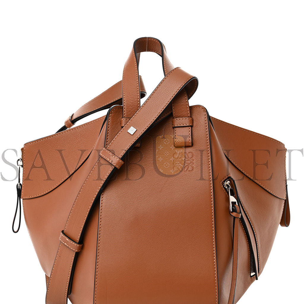 LOEWE CALFSKIN SMALL HAMMOCK SHOULDER BAG TAN (30*25*13.5cm)