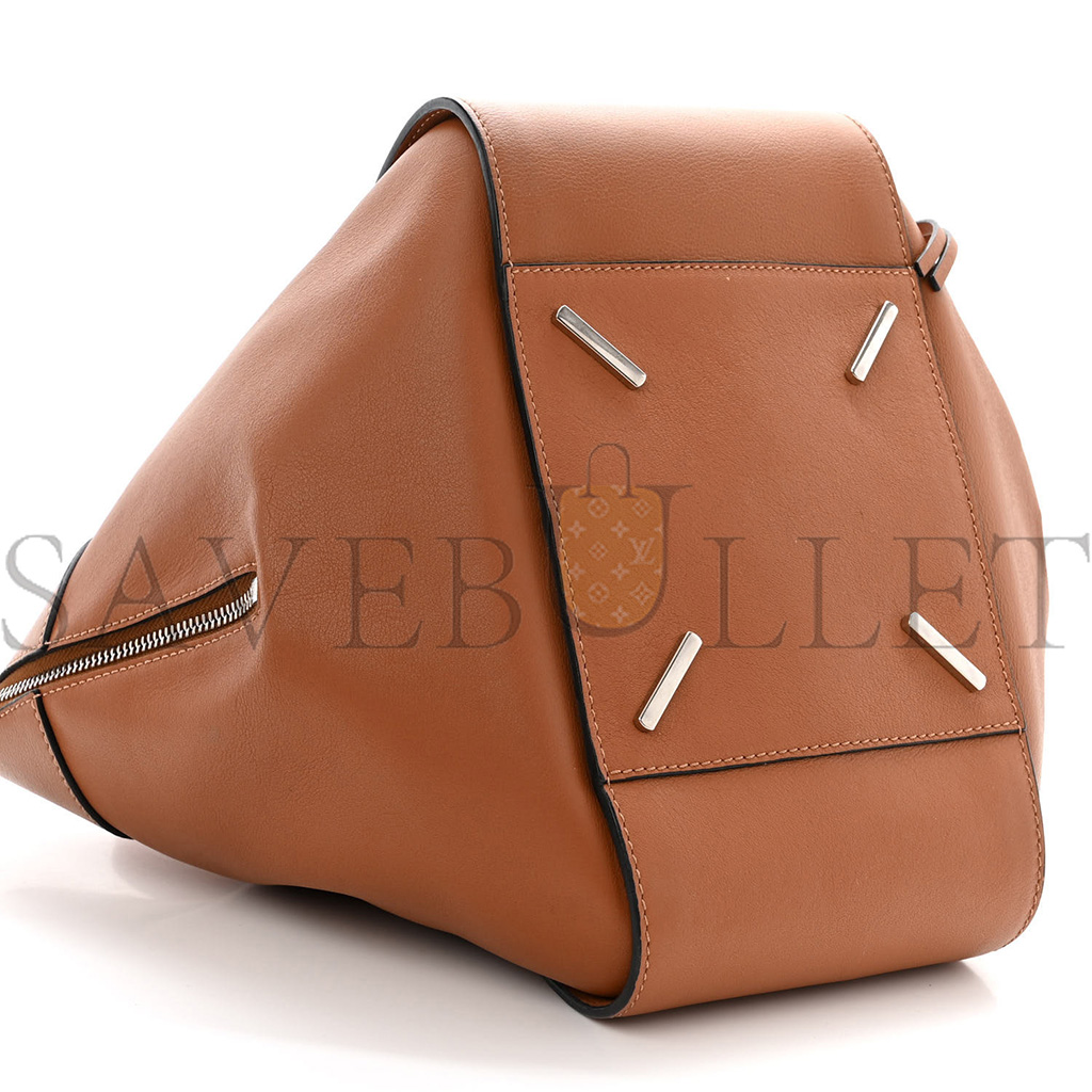 LOEWE CALFSKIN SMALL HAMMOCK SHOULDER BAG TAN (28*24*13cm)