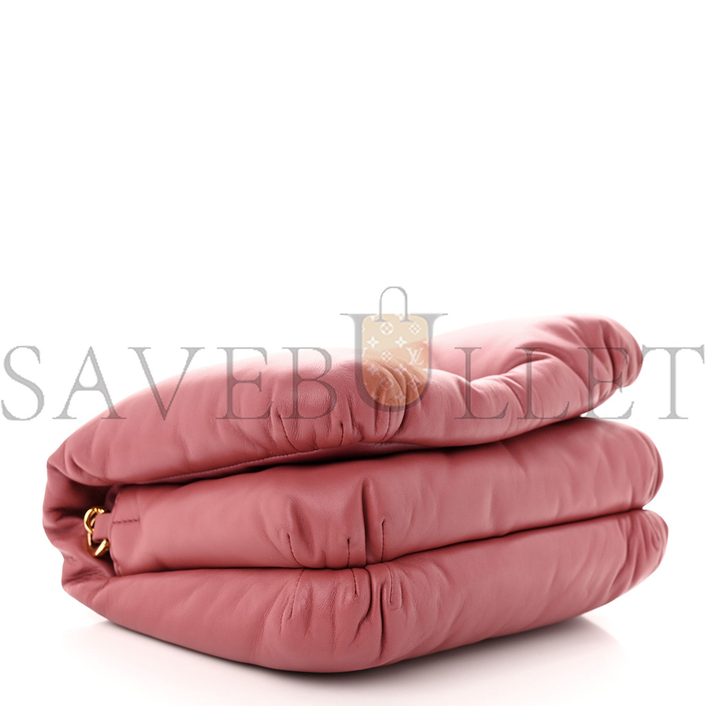 LOEWE LAMBSKIN GOYA PUFFER BAG PLUMROSE (23*18*5cm)