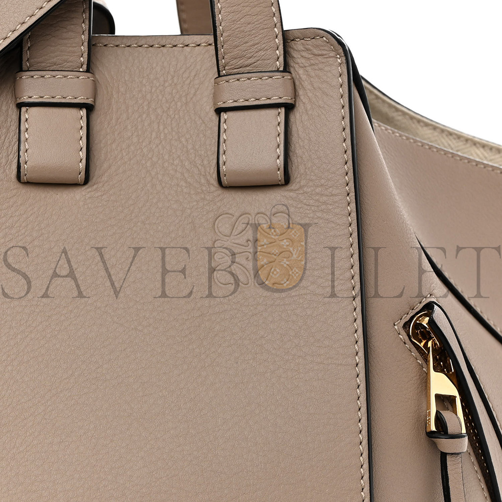 LOEWE CALFSKIN SMALL HAMMOCK SHOULDER BAG SAND (29*23*13cm)